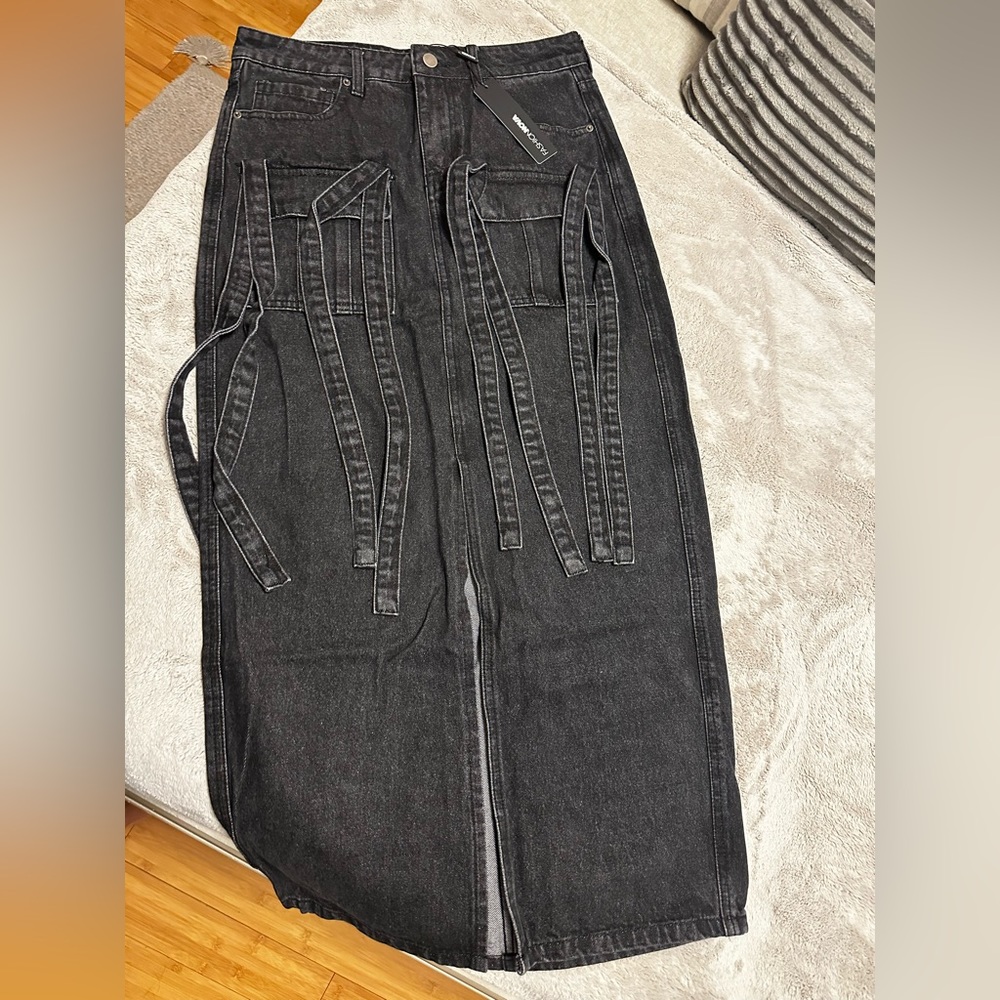 Strung out denim Maxi skirt - Picture 4 of 5